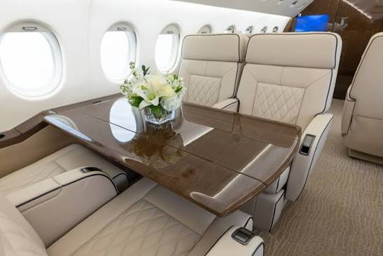 Finished aircraft cabin interior materials